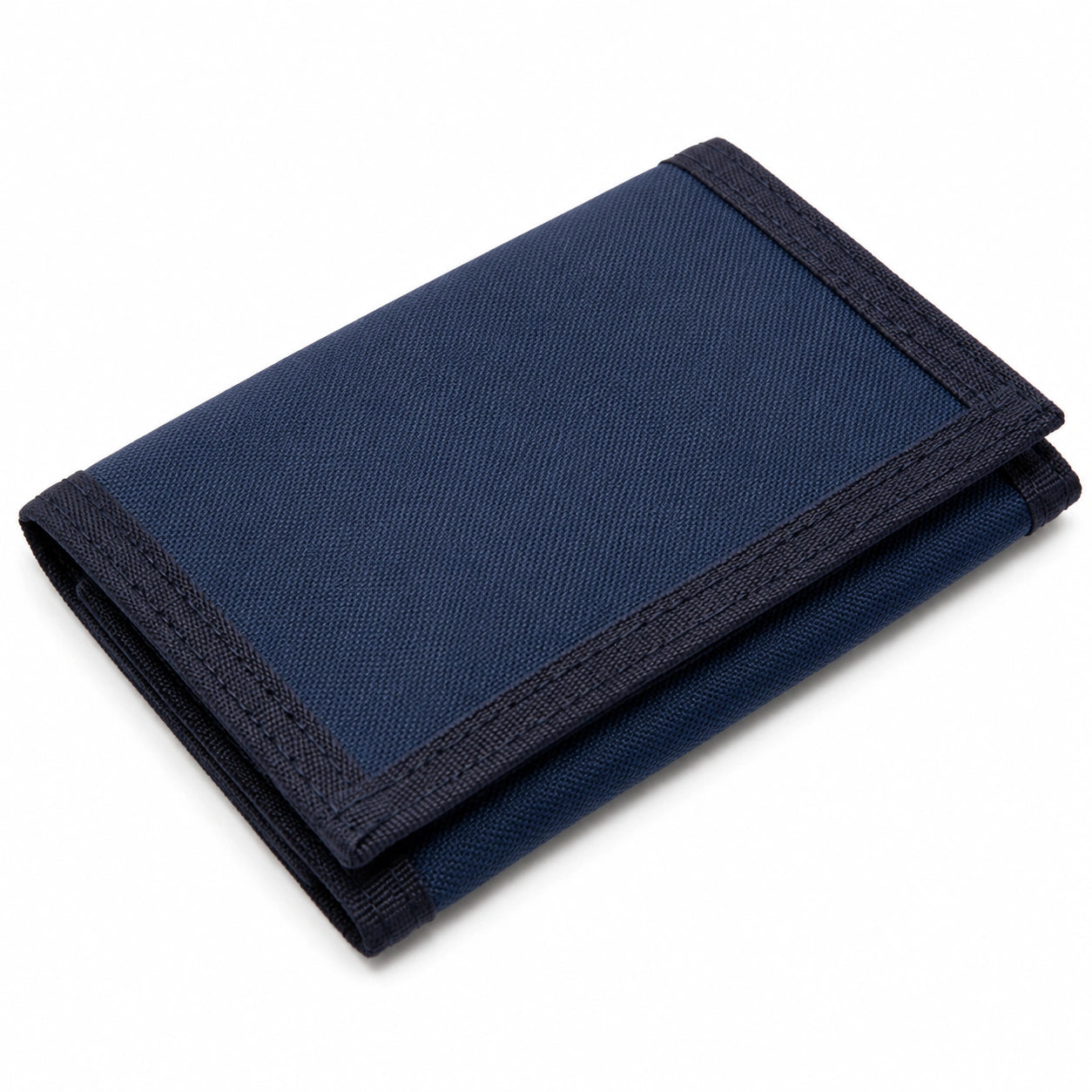 Geldbörse 13 x 9 x 2 cm aus Textilgewebe dunkelblau - faltbar mit Klettverschluss
