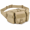 Hüfttasche 30 x 15 x 18 cm aus Polyester in Beige mit Mehrfachfächern für Outdoor