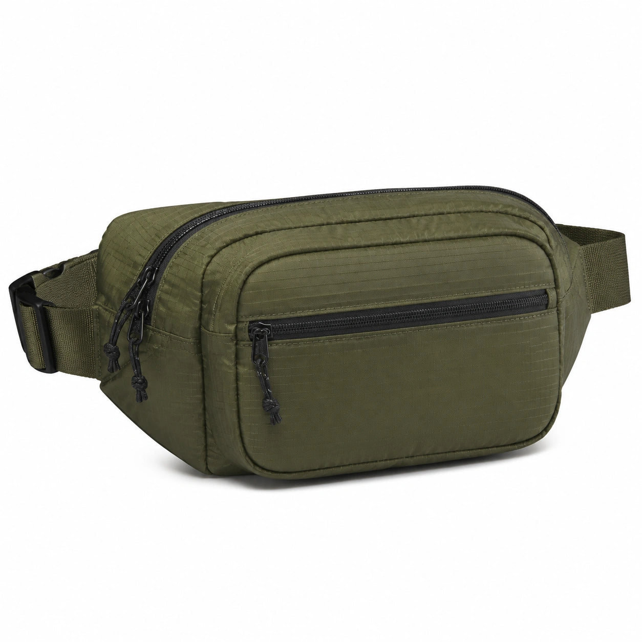 Hüfttasche 25 x 15 x 8 cm olivgrünes Textil mit Reißverschluss für Alltag und Outdoor