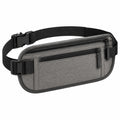 Gürteltasche 30 x 14 x 3 cm Textil Grau mit Reißverschluss und verstellbarem Hüftgurt
