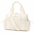 Sporttasche 42 x 22 x 25 cm aus Textil in Creme mit Schultergurt und Kordelzügen