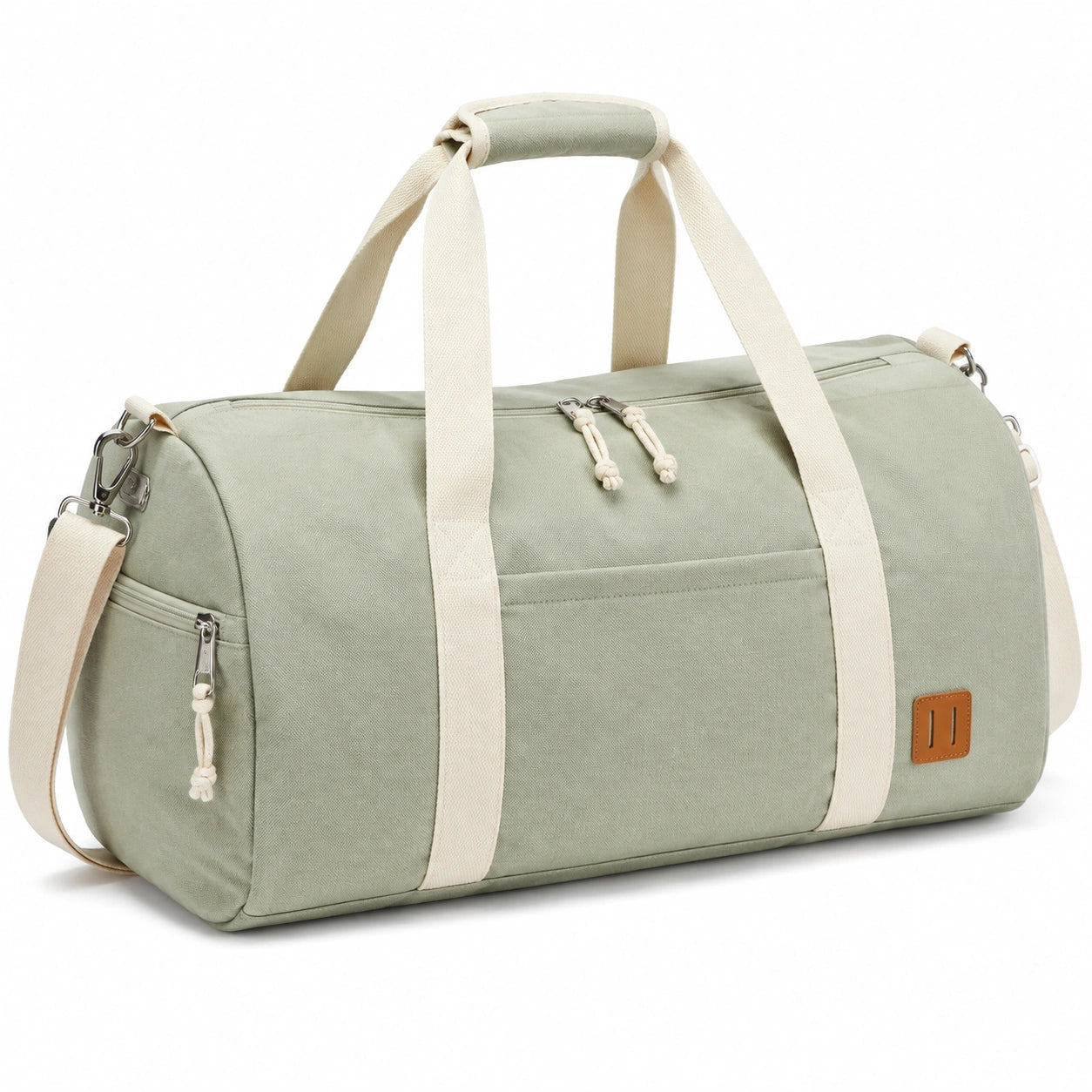 Sporttasche 48 x 25 x 28 cm aus Textil in Salbeigrün mit Schultergurt