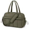 Reisetasche 45 x 18 x 30 cm aus Textil Olivgrün mit Schultergurt und Reißverschluss