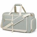 Reisetasche 50 x 25 x 30 cm aus Polyester in Salbeigrün mit Schultergurt und Reißverschluss