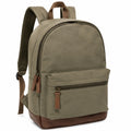 Rucksack 30 x 14 x 40 cm aus Textil olivgrün braun für Alltag mit Frontfach