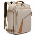 Reiserucksack 50 x 33 x 20 cm aus Textil in Beige mit Mehrfachfächern und Tragegriff