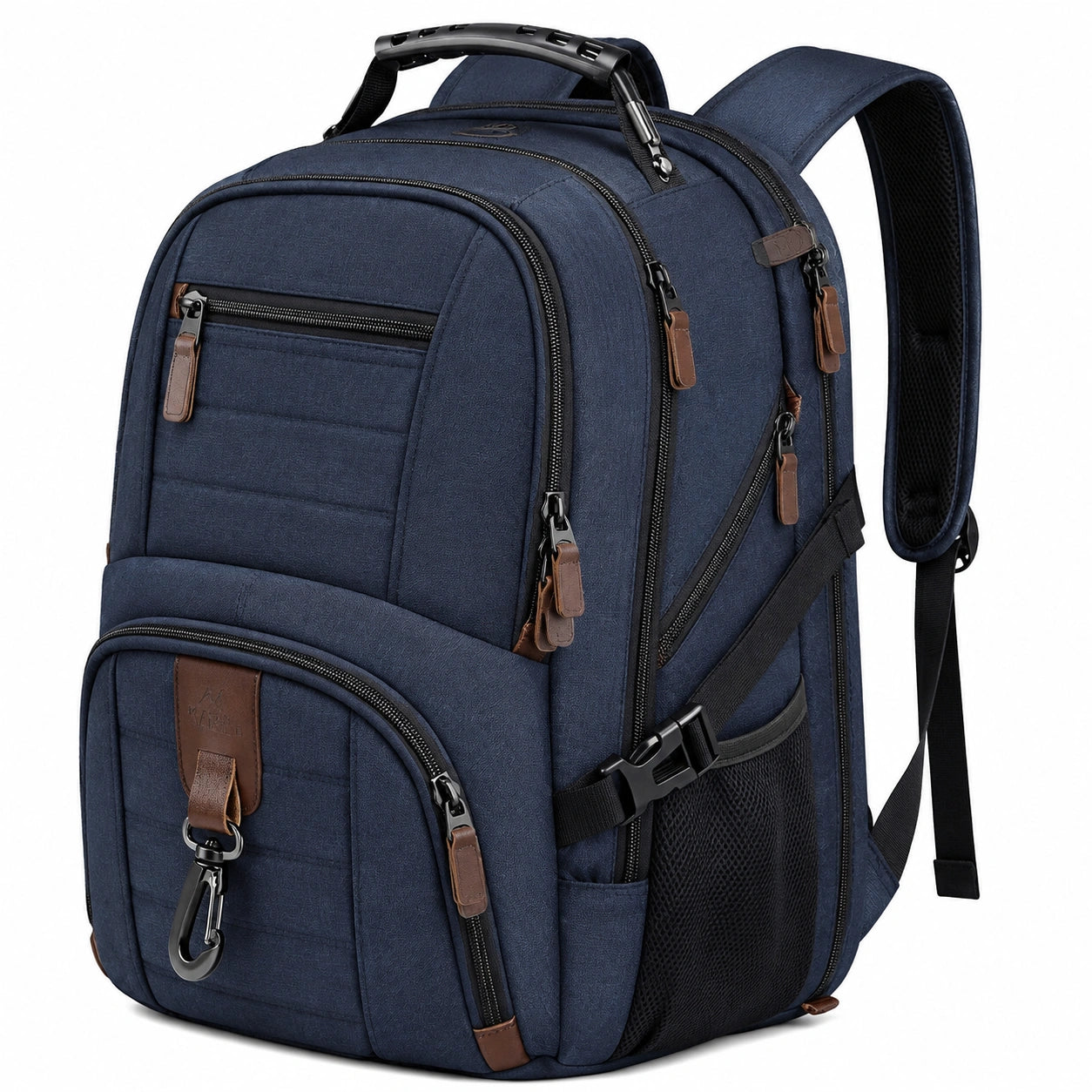 Laptoprucksack 32 x 20 x 48 cm Textilgewebe Blau für Alltag und Reisen mit Mehrfachfächern