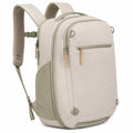 Rucksack 30 x 18 x 45 cm aus Textilgewebe Beige für Alltag mit Mehrfachfächern